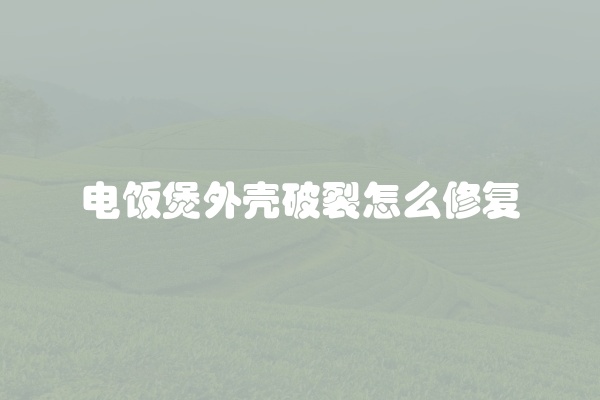 电饭煲外壳破裂怎么修复