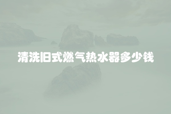 清洗旧式燃气热水器多少钱