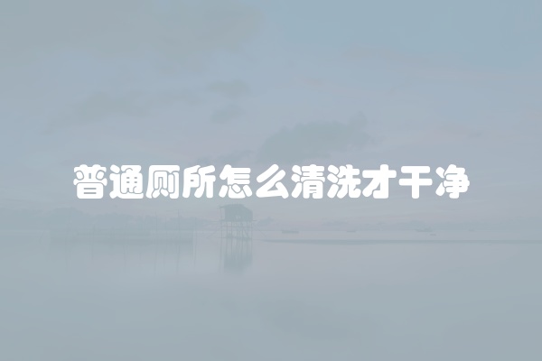 普通厕所怎么清洗才干净