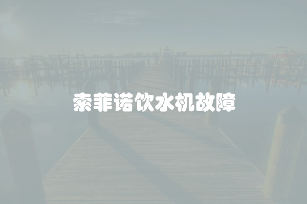 索菲诺饮水机故障