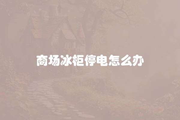 商场冰柜停电怎么办