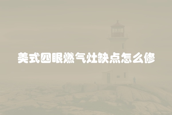 美式四眼燃气灶缺点怎么修