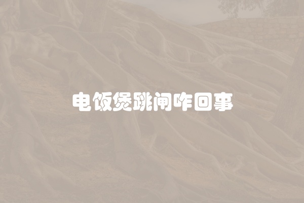 电饭煲跳闸咋回事