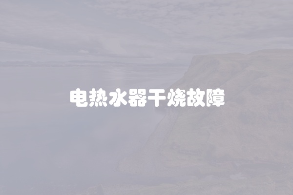 电热水器干烧故障