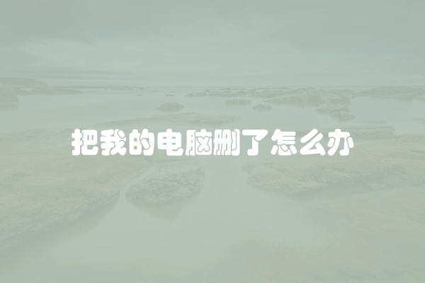 把我的电脑删了怎么办