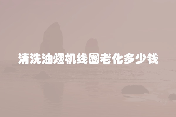 清洗油烟机线圈老化多少钱