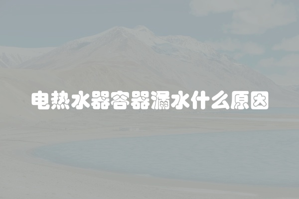 电热水器容器漏水什么原因