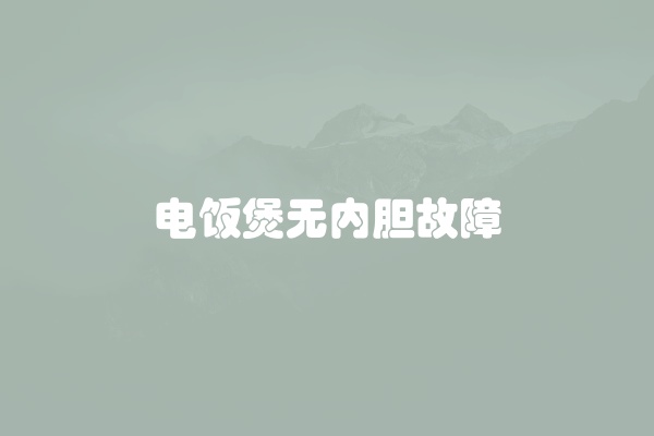 松下洗衣机风机故障