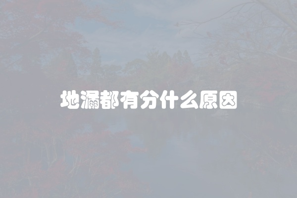 地漏都有分什么原因