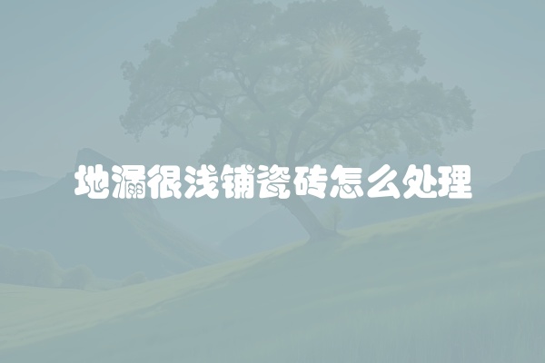 地漏很浅铺瓷砖怎么处理