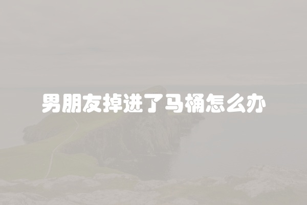 男朋友掉进了马桶怎么办