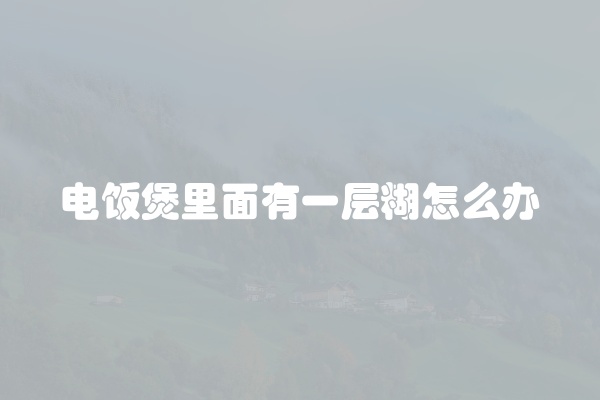 电饭煲里面有一层糊怎么办