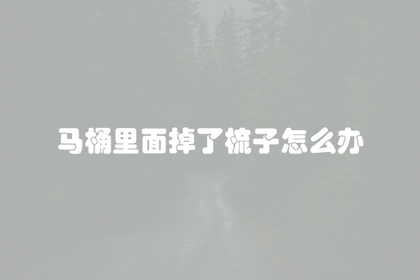 马桶里面掉了梳子怎么办