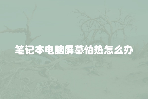 笔记本电脑屏幕怕热怎么办