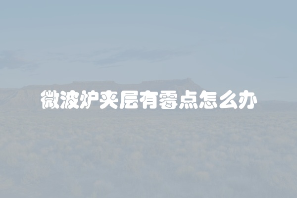 微波炉进水怎么修