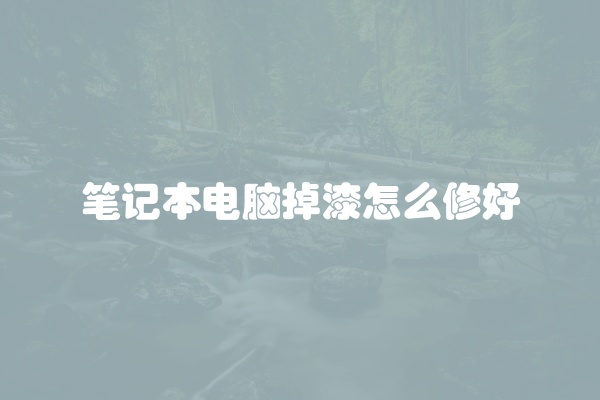 笔记本电脑掉漆怎么修好