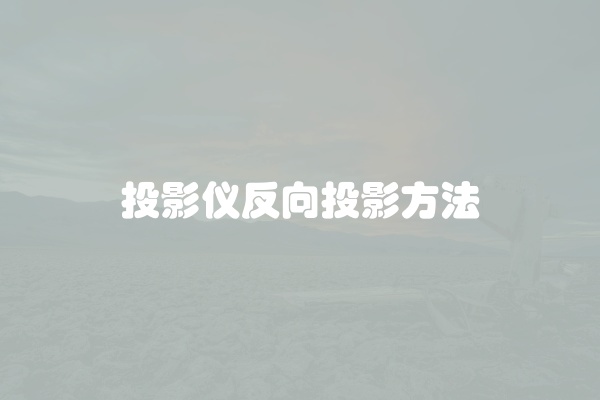 投影仪反向投影方法