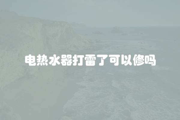 电热水器打雷了可以修吗