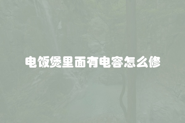 电饭煲里面有电容怎么修