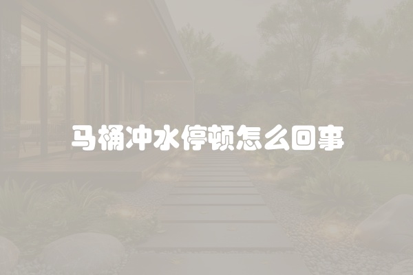 马桶冲水停顿怎么回事