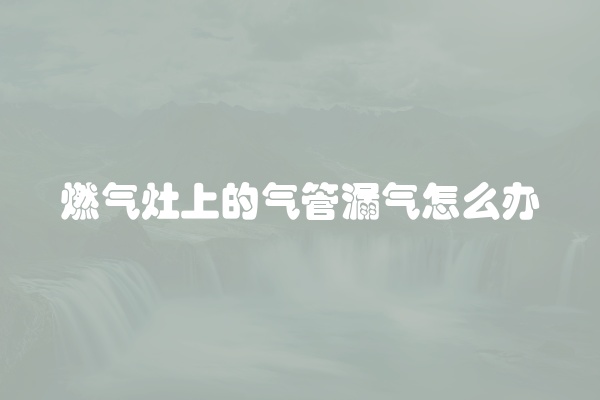 燃气灶上的气管漏气怎么办