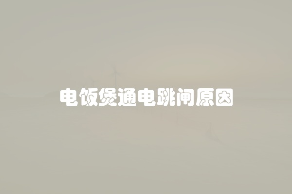 电饭煲通电跳闸原因