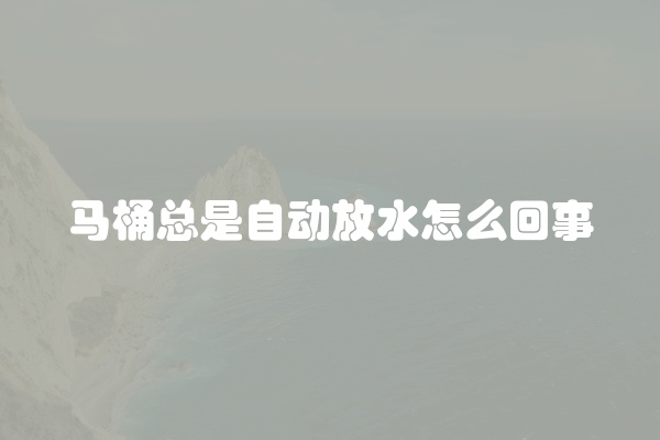 马桶总是自动放水怎么回事