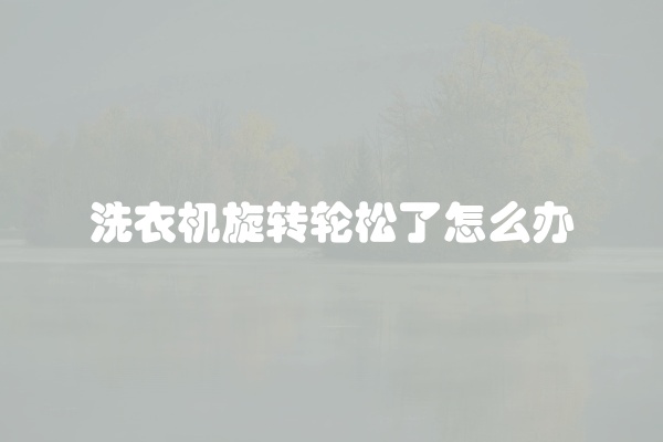 洗衣机旋转轮松了怎么办