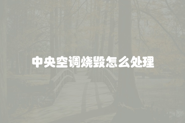 中央空调烧毁怎么处理