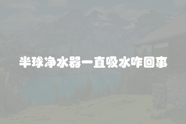 半球净水器一直吸水咋回事