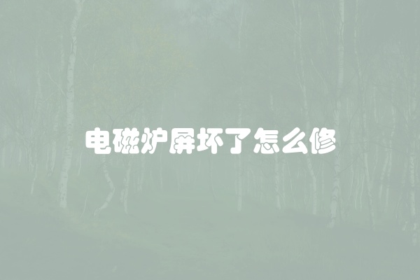电磁炉屏坏了怎么修