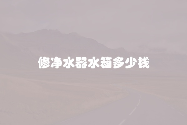 修净水器水箱多少钱
