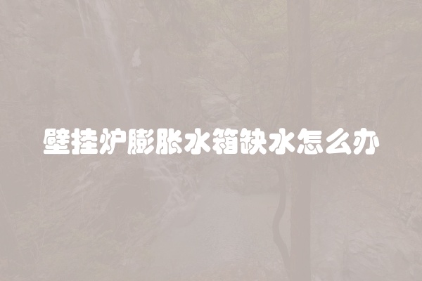 壁挂炉膨胀水箱缺水怎么办