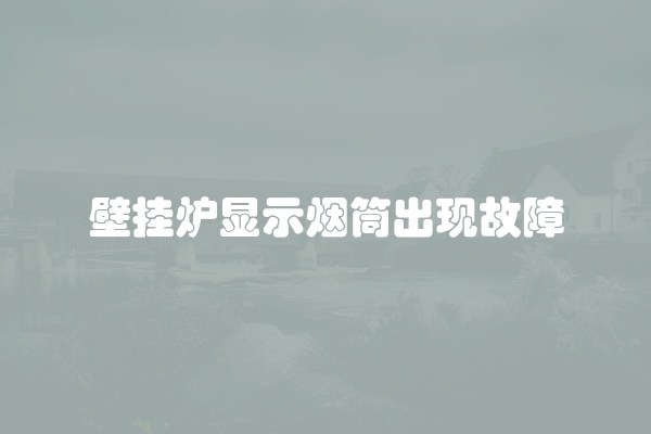 壁挂炉显示烟筒出现故障