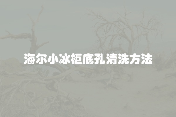 海尔小冰柜底孔清洗方法