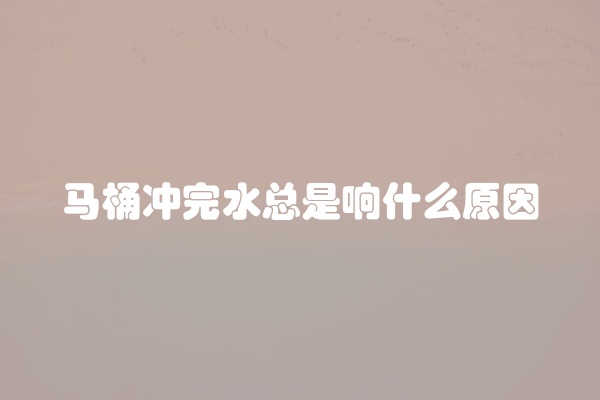 马桶冲完水总是响什么原因