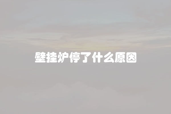 壁挂炉停了什么原因
