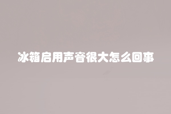 冰箱启用声音很大怎么回事
