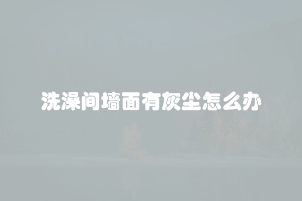 洗澡间墙面有灰尘怎么办