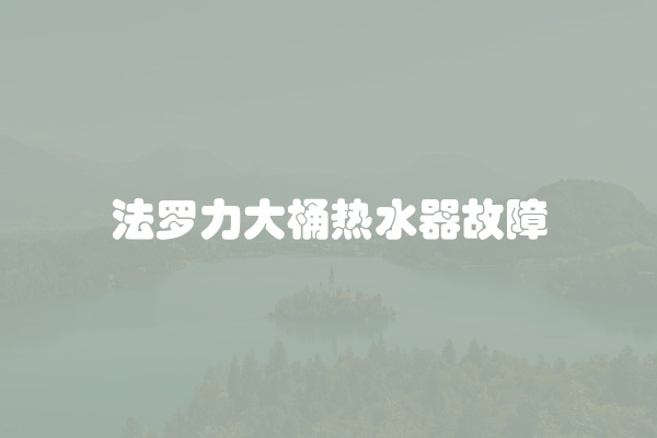 法罗力大桶热水器故障