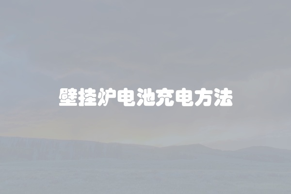 壁挂炉电池充电方法